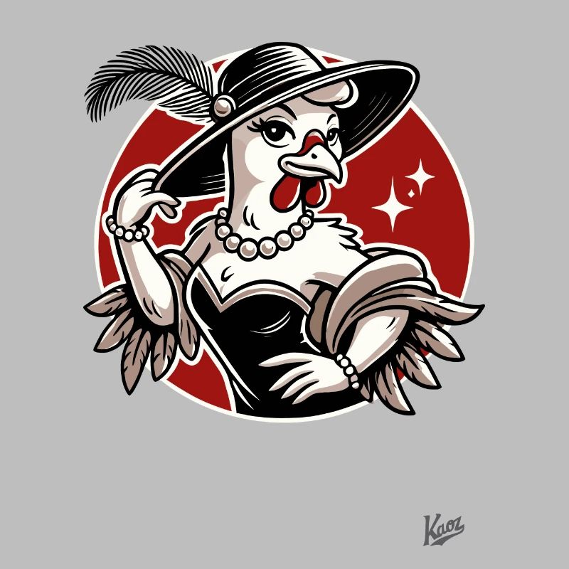 Fine lady chicken