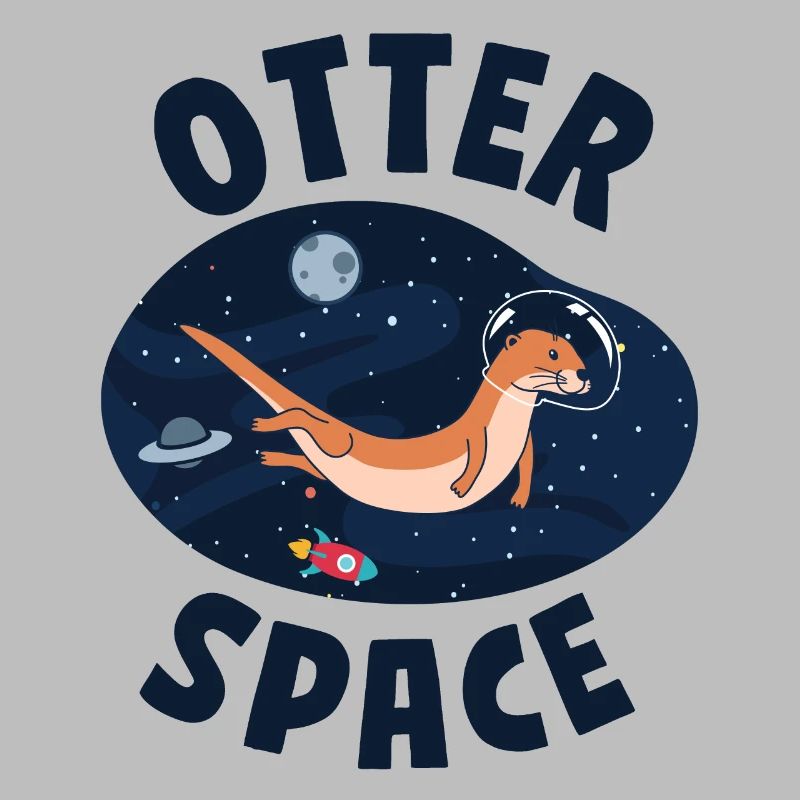 Otter Pun Space Science Astronaut