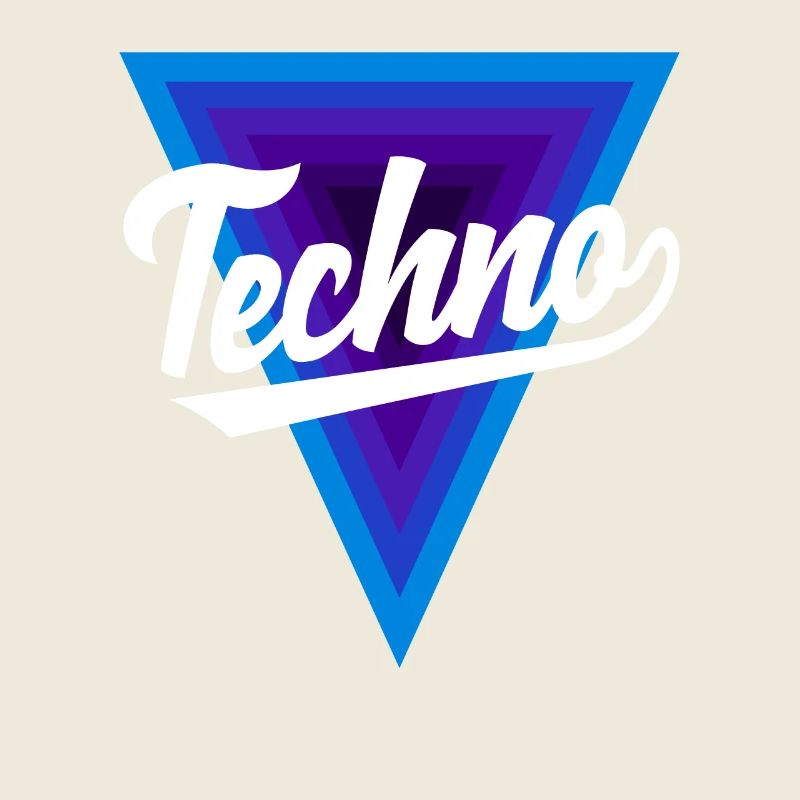 Techno Lover Triangle Design