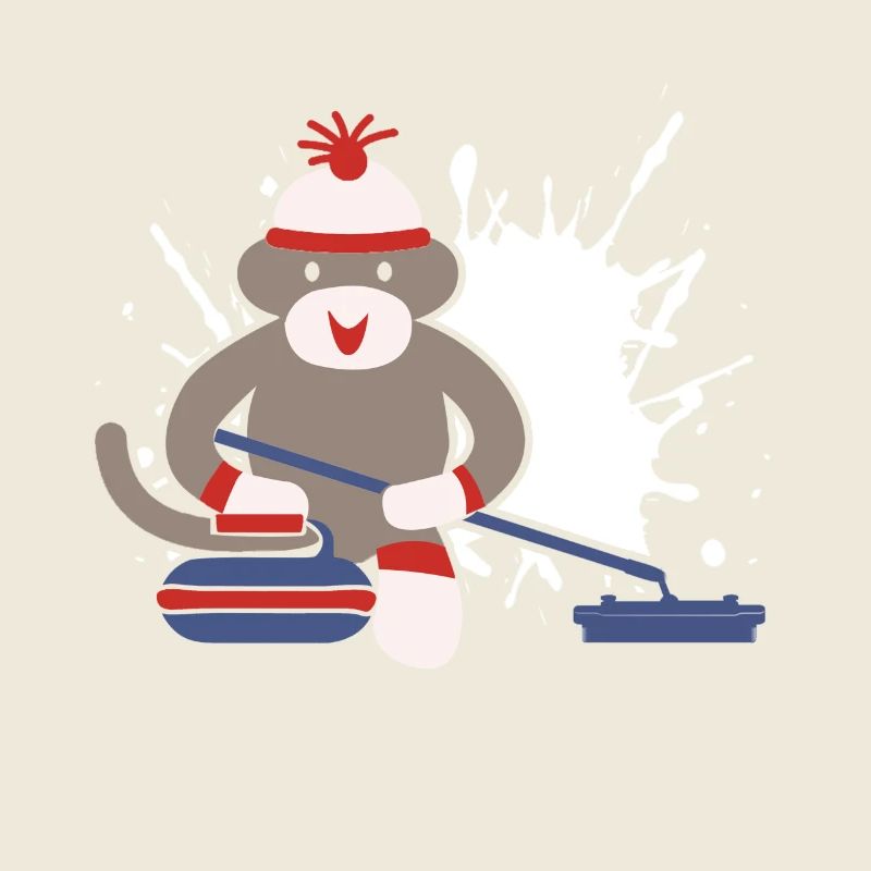 Sock Monkey Curling