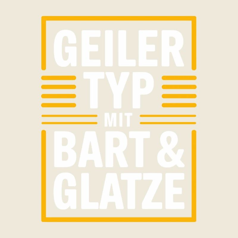Typ mit Bart und Glatze, Männer Haarausfall Glatze