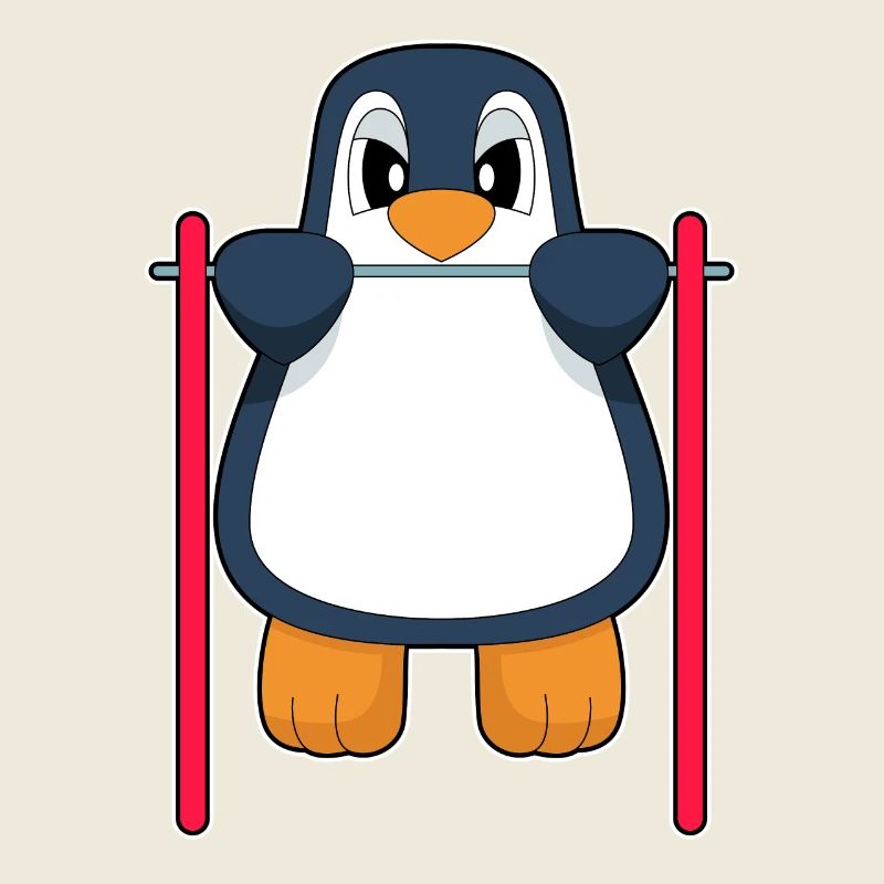 Penguin Bodybuilder Pull-ups