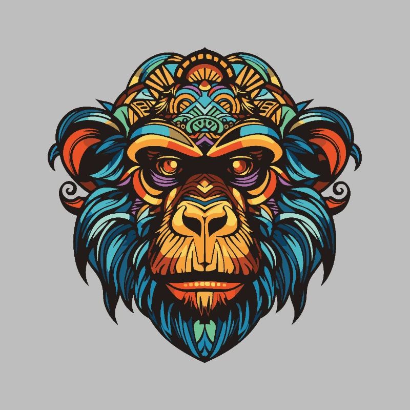 Monkey Portrait Head