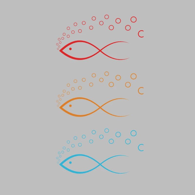 Conception de poisson coloré avec des bulles Conception de poisson coloré