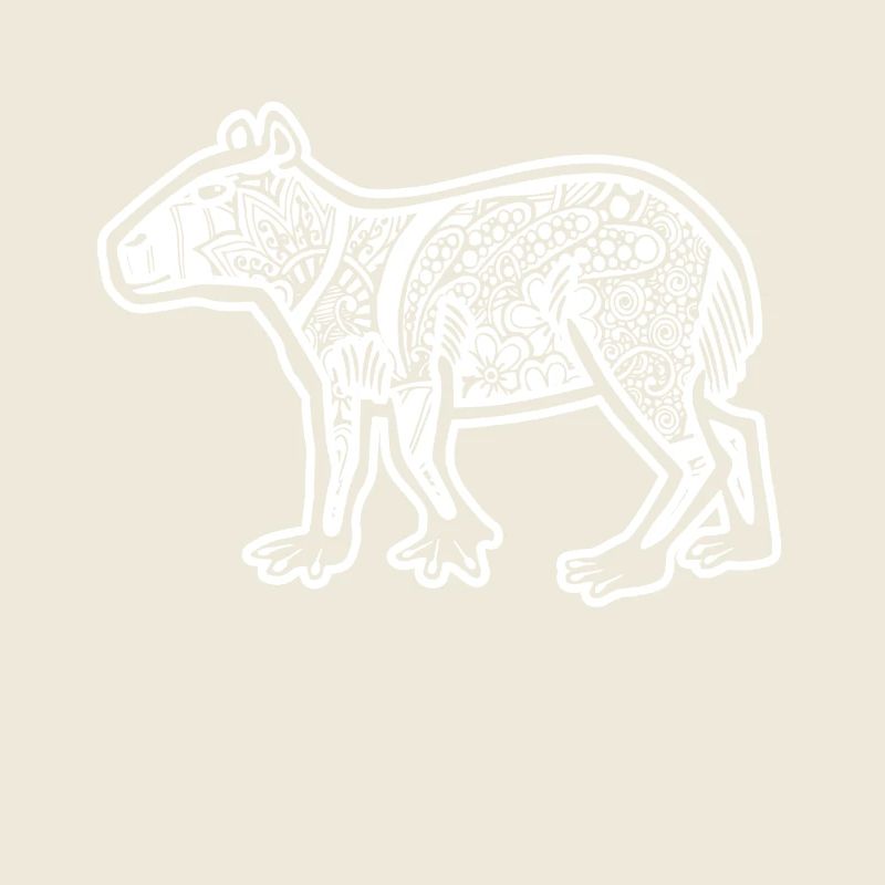 Capybara Capybara Floral Pattern