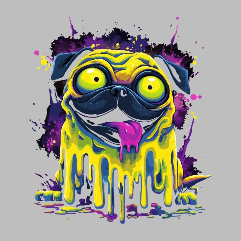 Carlin psychédélique trippant Style de graffiti coloré