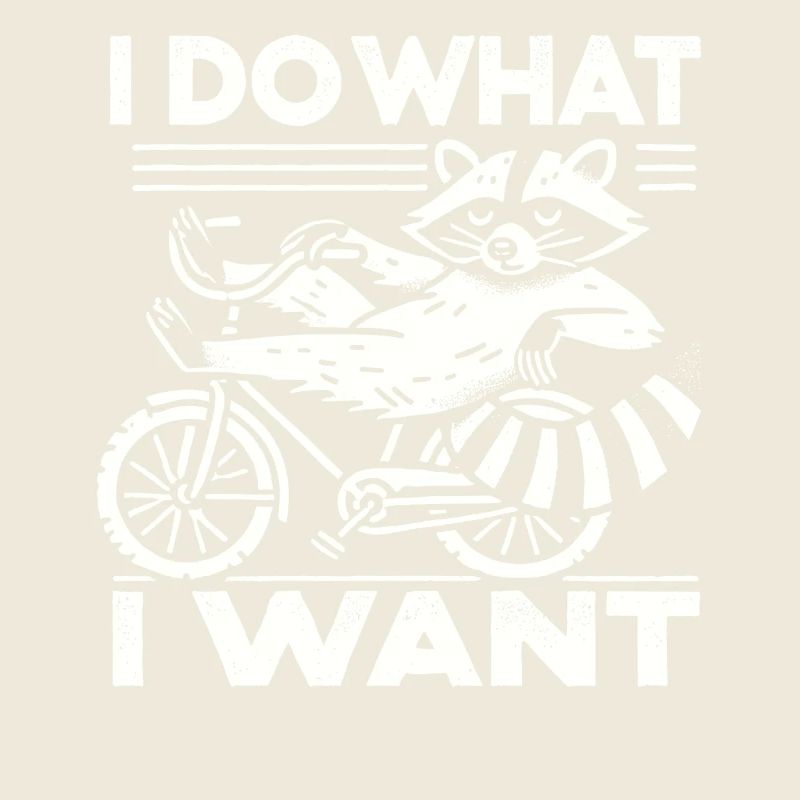 Conception de raton laveur de vélo avec un dicton effronté