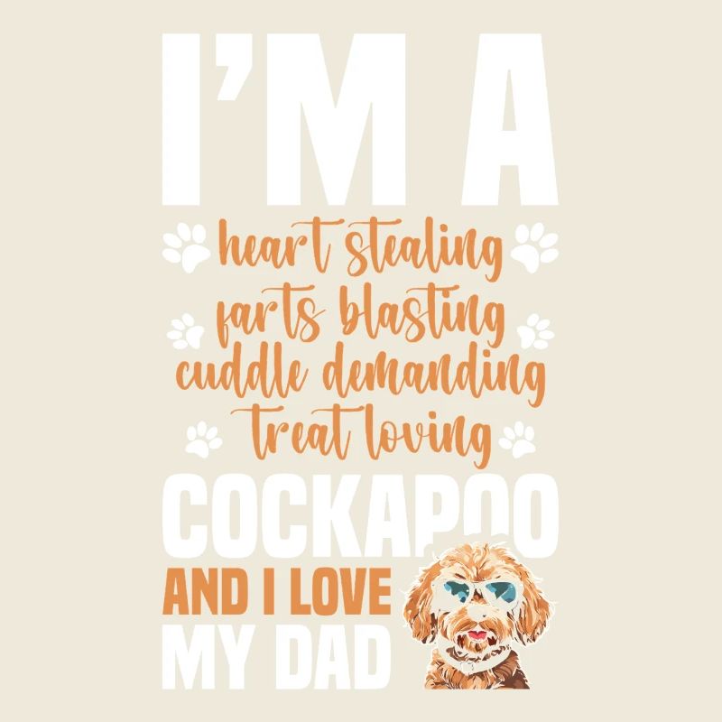 Cockapoo papa chiot chien passionné traiter aimant
