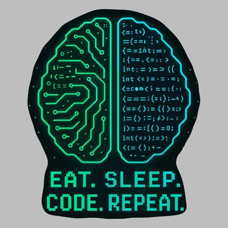 Eat Sleep Code Repeat Geek Design