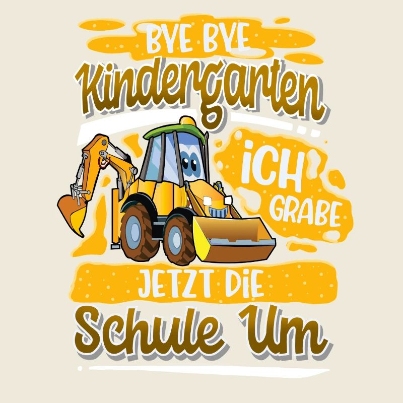 Schulbegin Einschulung Bagger