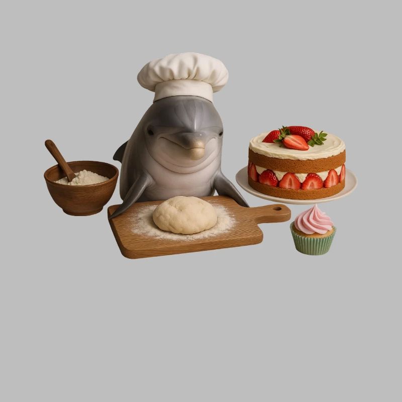 Dolphin Baking Cake Bread