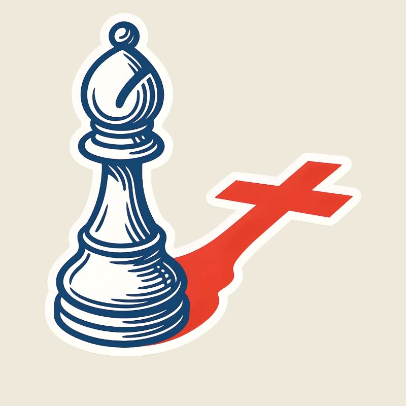 Chess Player Funny Bishop Shadow Design