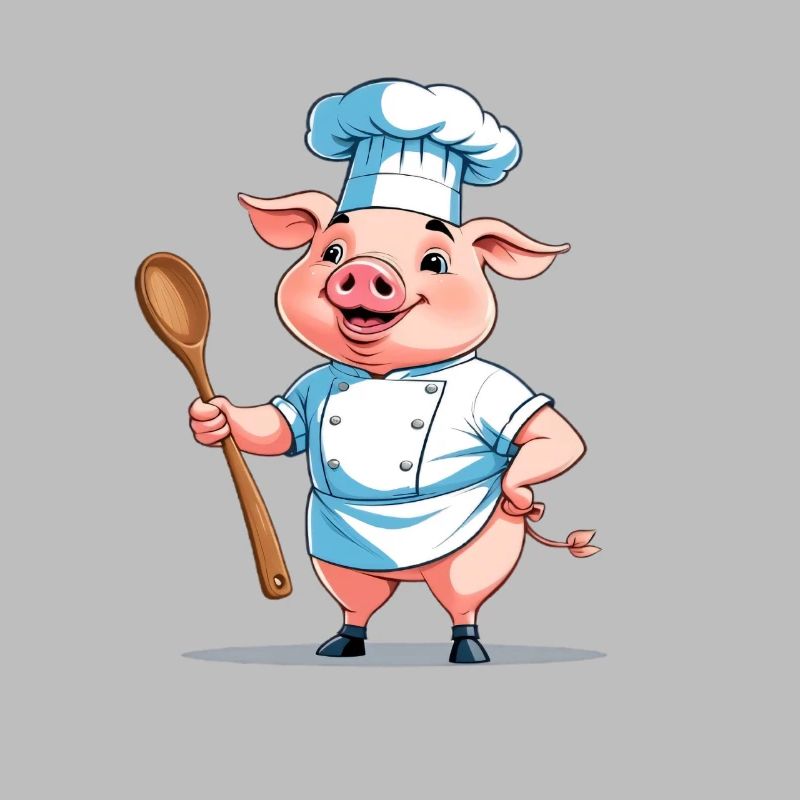 Chef cuisinier cochon
