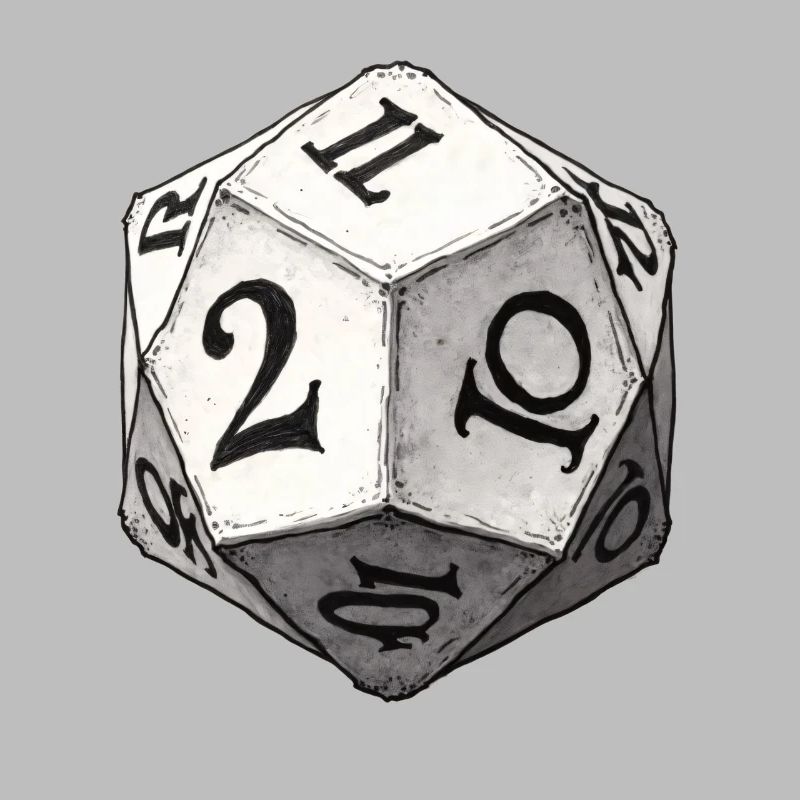 Dice with Medieval Numbers – Vintage Dice