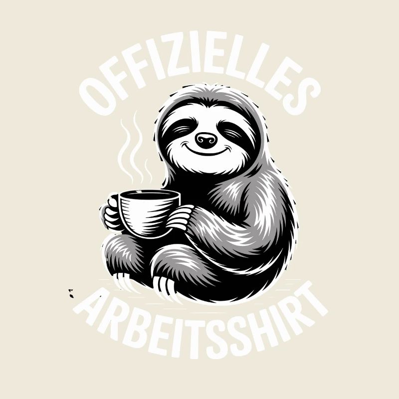 Official Work Shirt Funny Sloth Motif