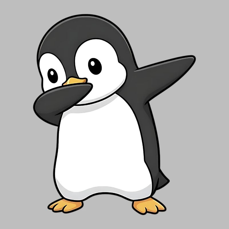 Dabbing Pinguin