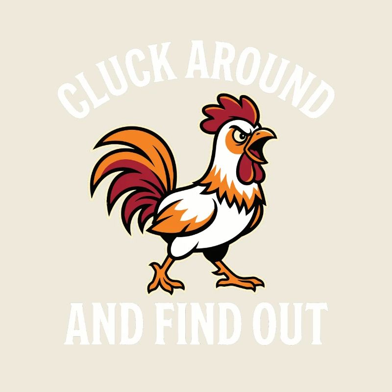 Cluck Around and Find Out Rooster Saying Funny Meme