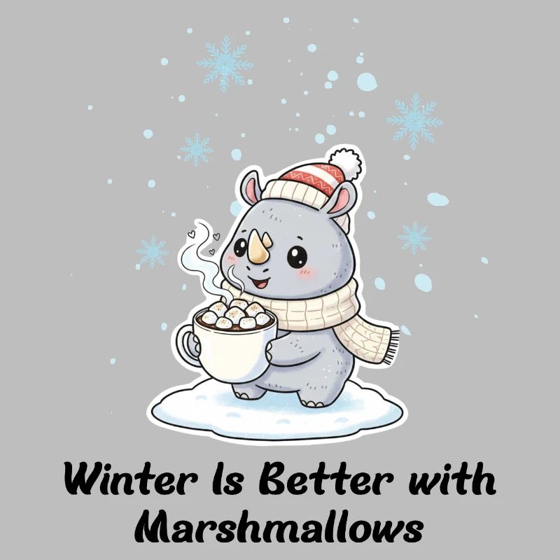 Winter Nashorn - Marshmallows & Kakao Geschenk