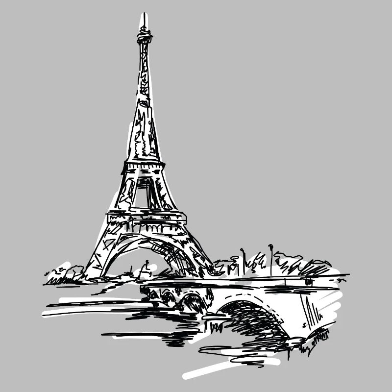 Paris Skyline: Sketchy Eiffel Tower