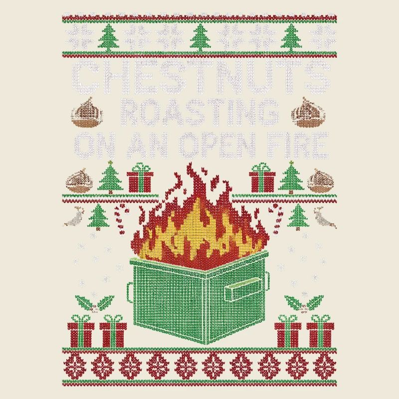 Roasting chestnuts on an open fire garbage can