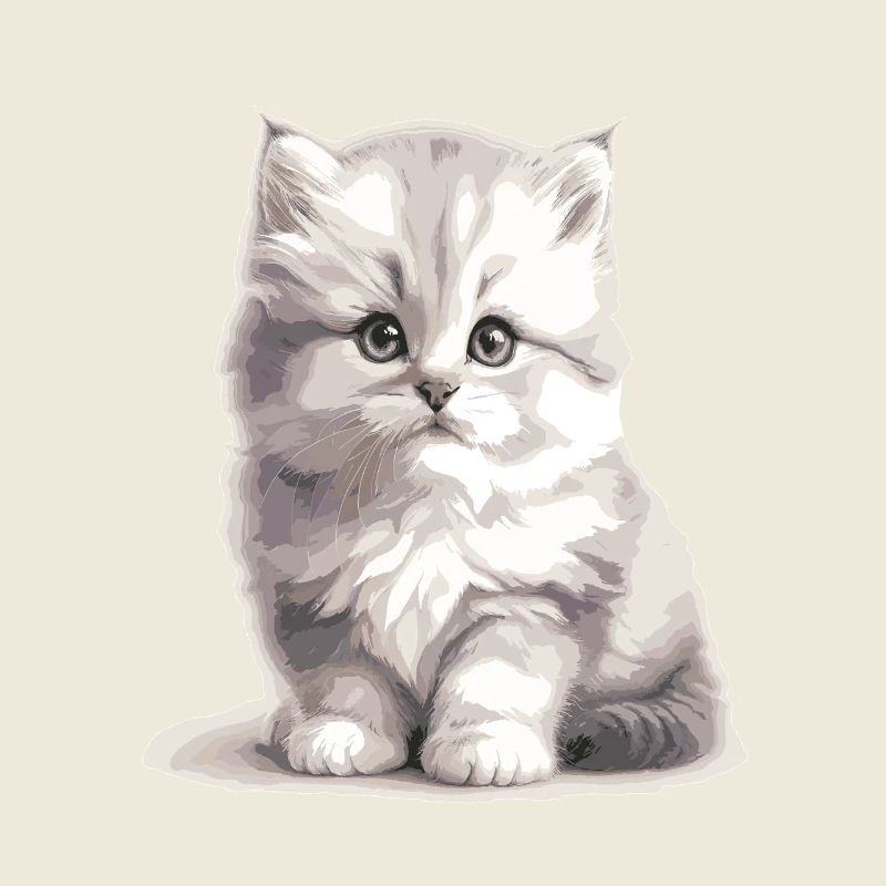 Fluffy Kitten Portrait