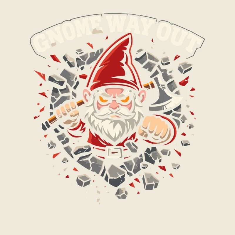 Evil Gnome, Dark Gnome, Goth Gnome, Funny Gnome