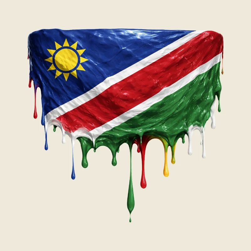 Art de la chute de drapeau namibien