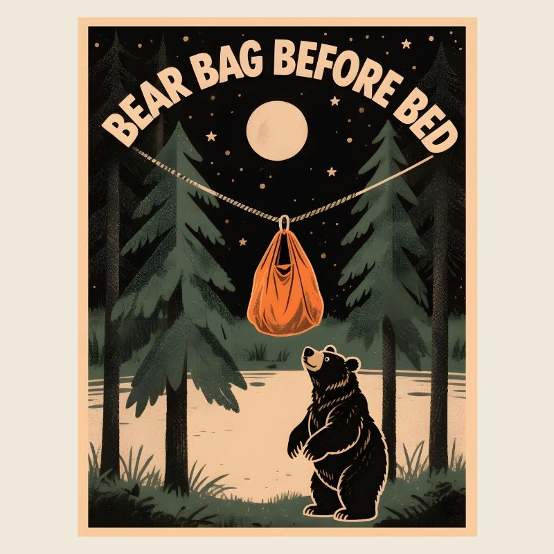 Bear bag before sleeping | Camping