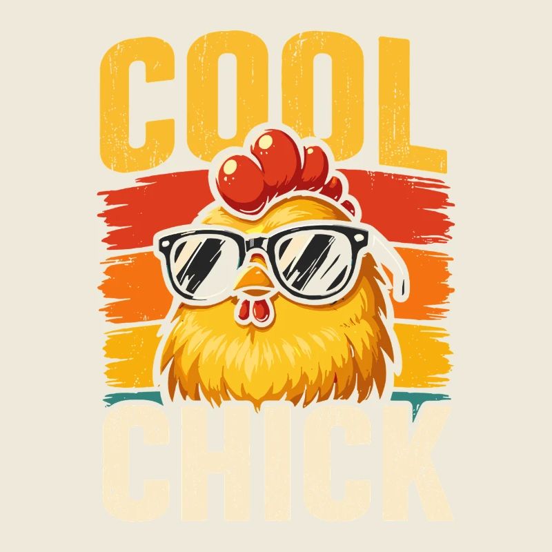 Coole Henne mit Sonnenbrille