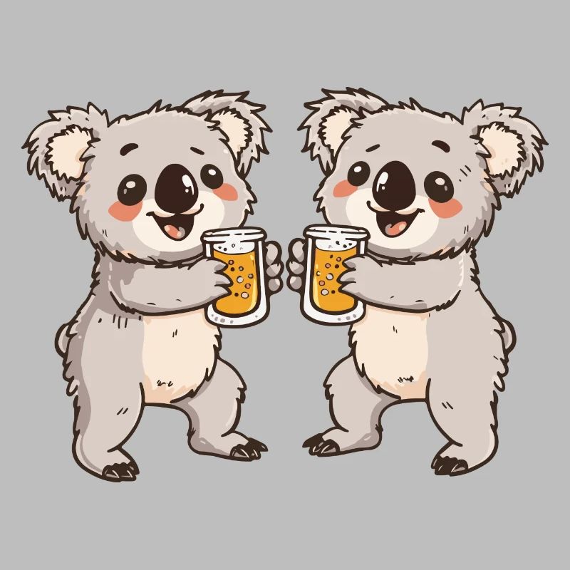 Koala Comic Beer Funny Booze