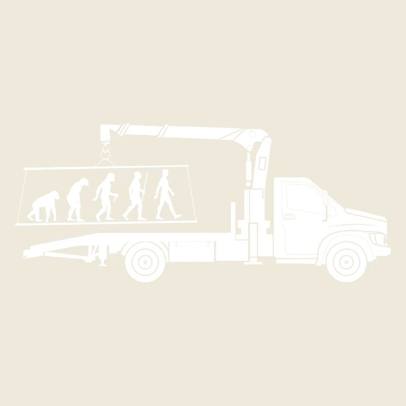Abschlepper Evolution Silhouette Minimalistisch