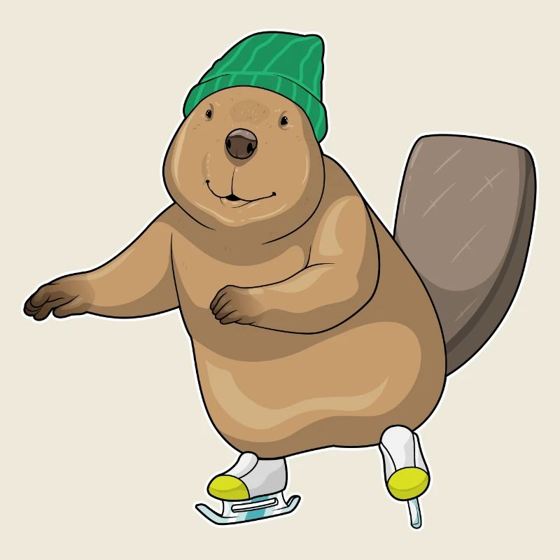 Biber Eislaufen Schlittschuhe