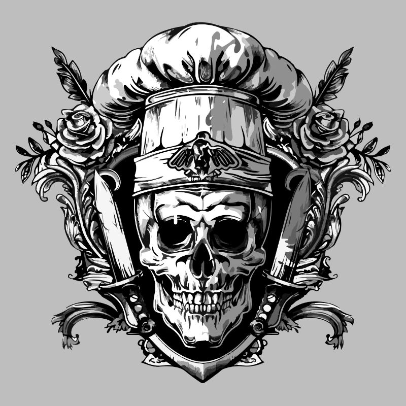 Koch Skull Skeleton Chef Crest