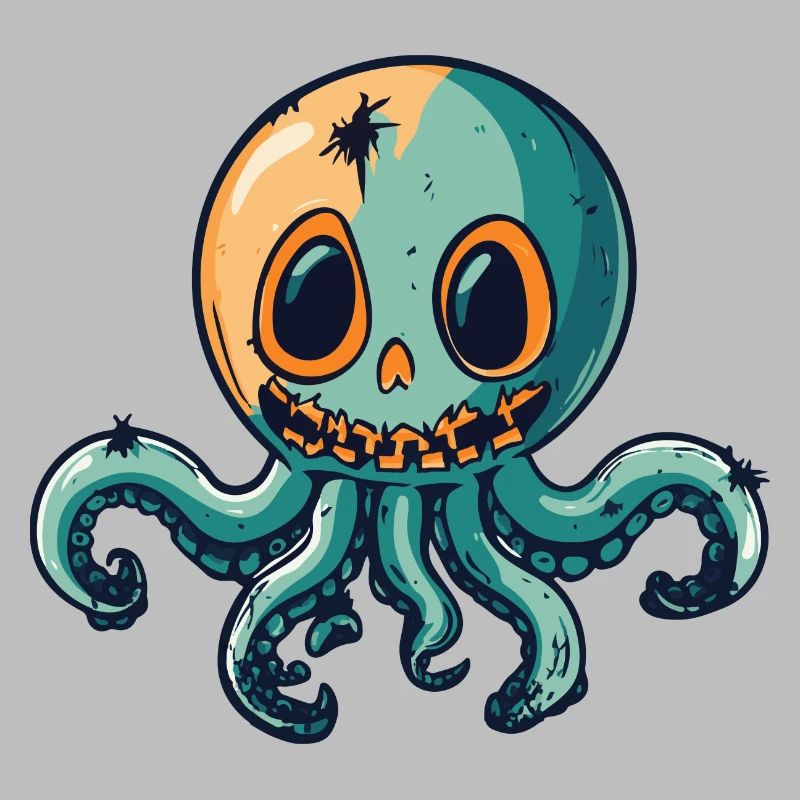 Octopus Halloween Zombie