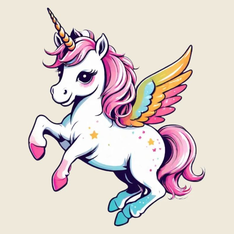 Licorne Einhorn Kawaii
