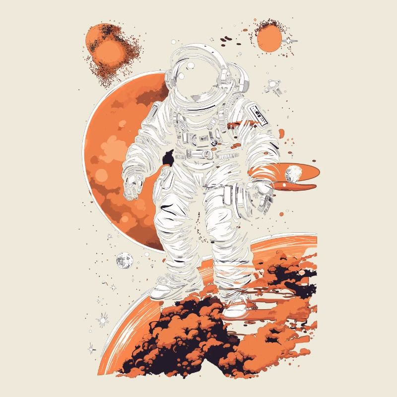 Astronaute cool dans l’espace