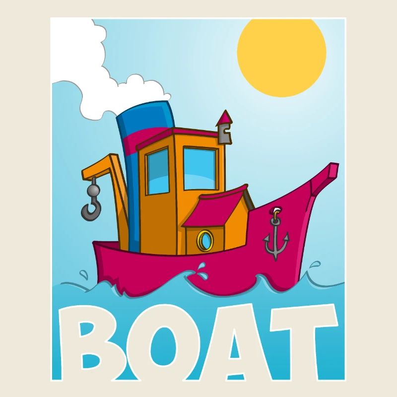 Buntes Bild eines lustigen Schleppers