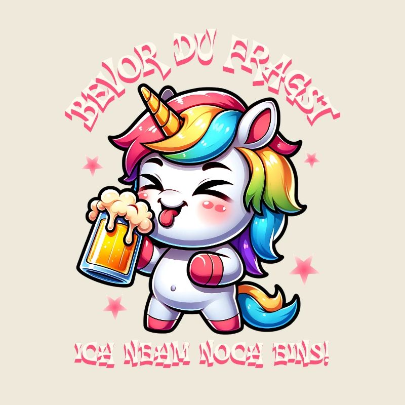 Buntes Einhorn Bier Feier