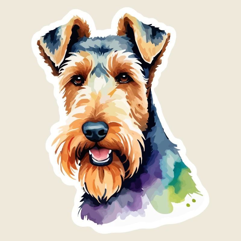 Airedale Terrier Aquarelle
