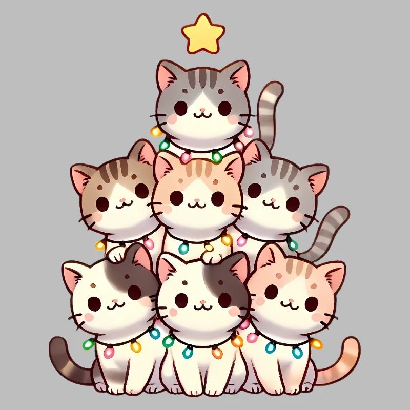 Weihnachtskratzbaum mit Lichtern