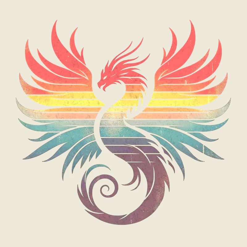 Retro Sunset Phoenix