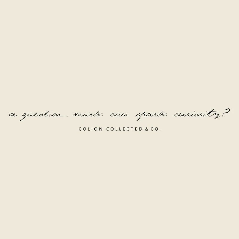 Question Calligraphie moderne Humour minimaliste