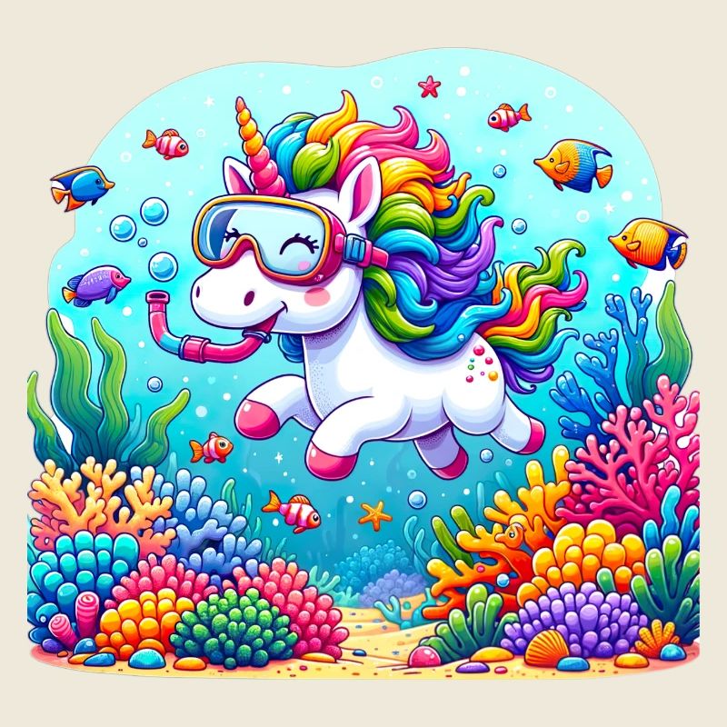 Unterwasserabenteuer Einhorn Korallenriffe