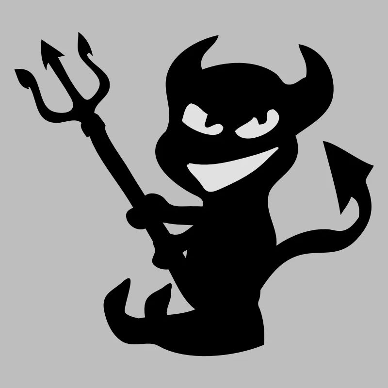 Smile evil with trident