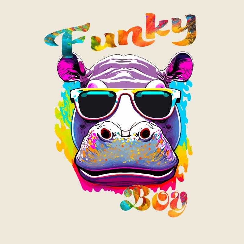 Funky Junge Nilpferd