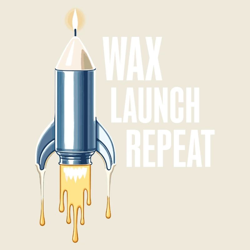 WAX Launch Repeat – Funny Rocket Candle Design