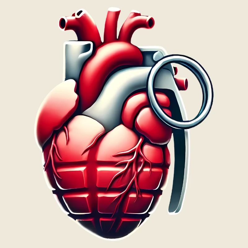 Explosive Herzgranate Design