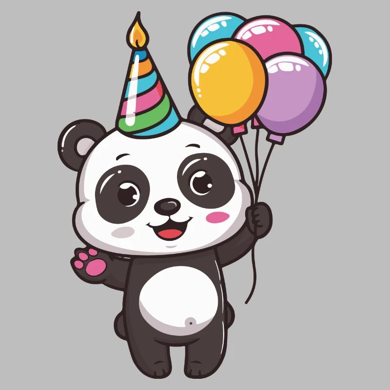 Panda Birthday Comic Cute