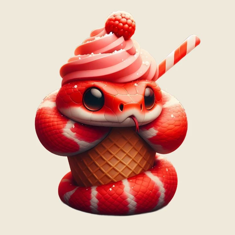 Serpent Mignon en Cornet de Glace