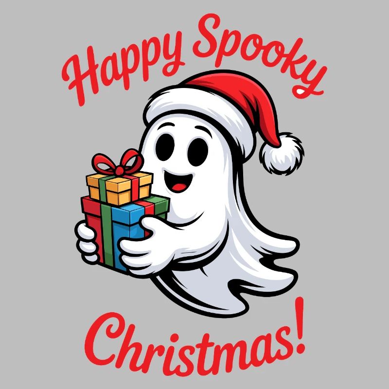 Spukiger Weihnachtsgeist mit Geschenk